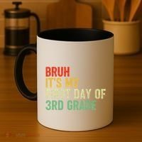 Bruh ItS My First Day Of 3rd Grade Funny Back To School Coffee Mug thumb 4