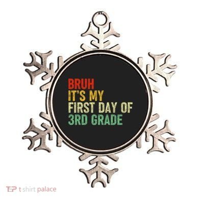 Bruh ItS My First Day Of 3rd Grade Funny Back To School Ornament