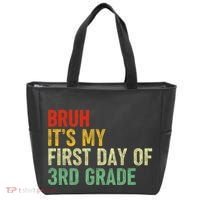 Bruh ItS My First Day Of 3rd Grade Funny Back To School Tote Bag thumb 0
