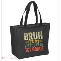 Bruh Its My First Day Of 1st Grade Teacher Back To School Tote Bag thumb 2
