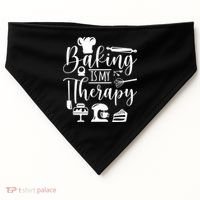 Baking Is My Therapy For Baking Lover Baker And Muffin Fans Gift USA-Made Doggie Bandana thumb 0