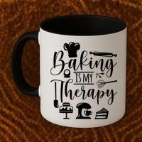 Baking Is My Therapy For Baking Lover Baker And Muffin Fans Gift Coffee Mug thumb 2