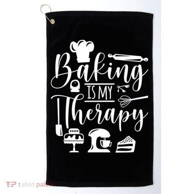 Baking Is My Therapy For Baking Lover Baker And Muffin Fans Gift Golf Towel