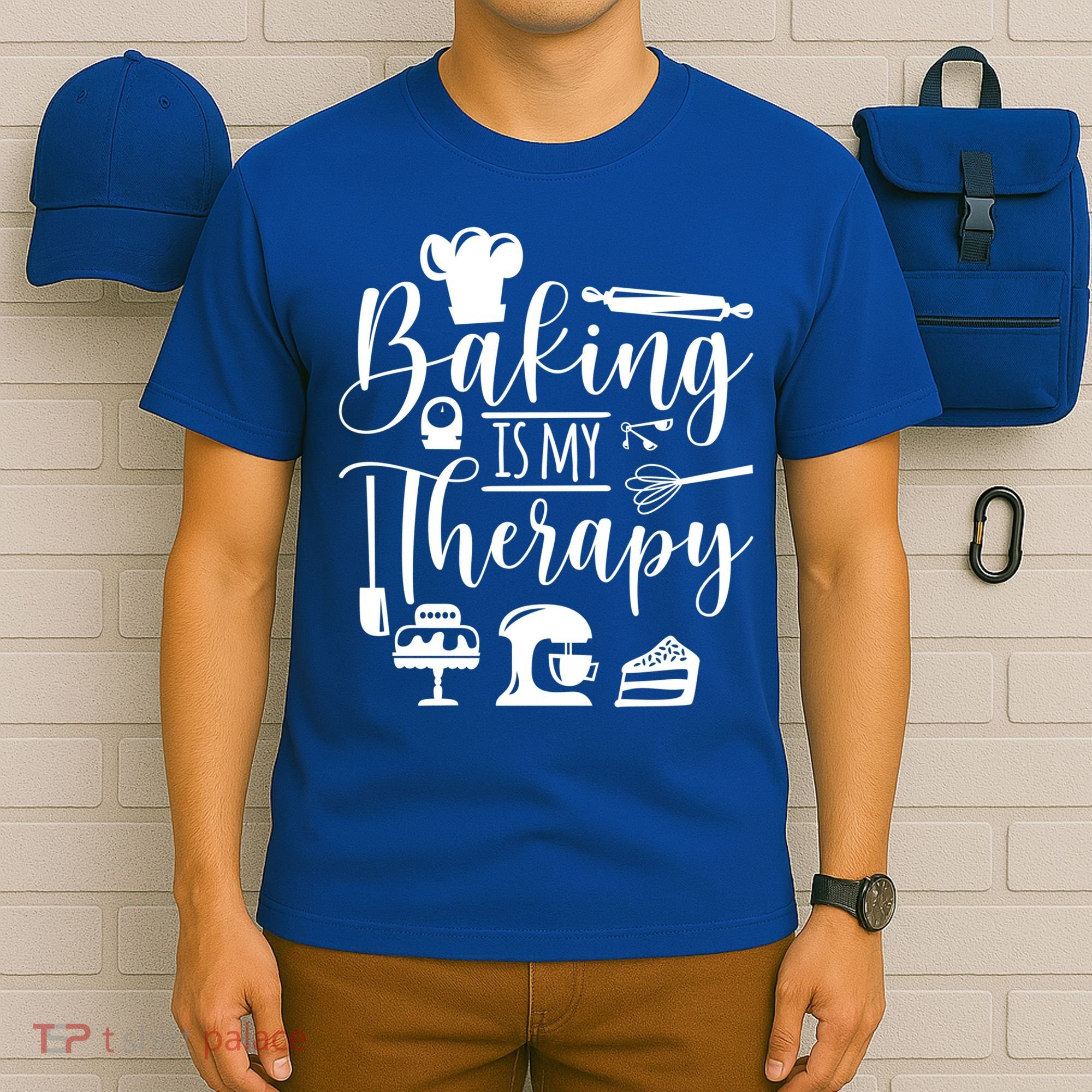 Baking Is My Therapy For Baking Lover Baker And Muffin Fans Gift T-Shirt
