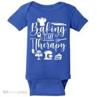 Baking Is My Therapy For Baking Lover Baker And Muffin Fans Gift Baby Bodysuit thumb 0