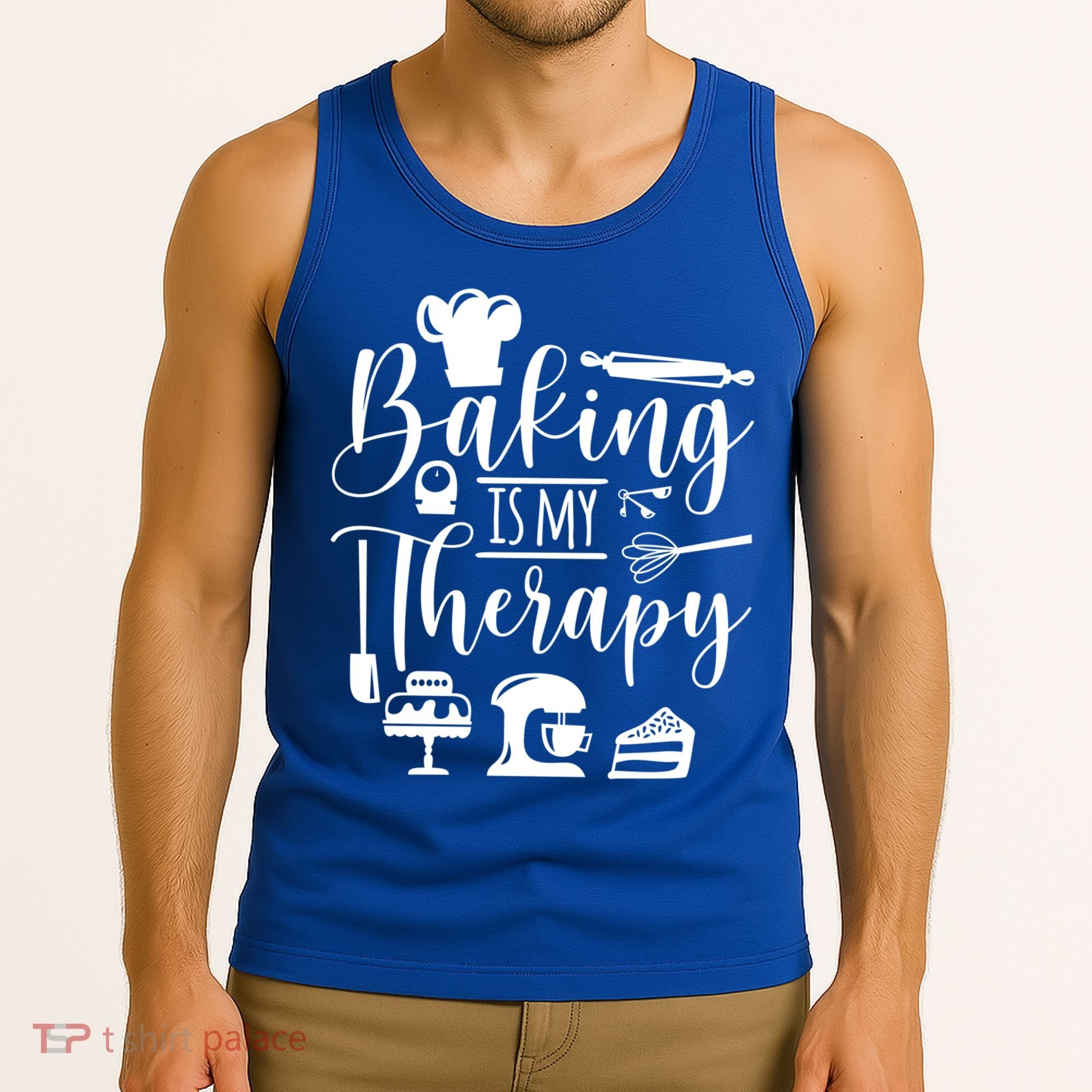 Baking Is My Therapy For Baking Lover Baker And Muffin Fans Gift Tank Top