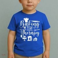 Baking Is My Therapy For Baking Lover Baker And Muffin Fans Gift Toddler T-Shirt thumb 2