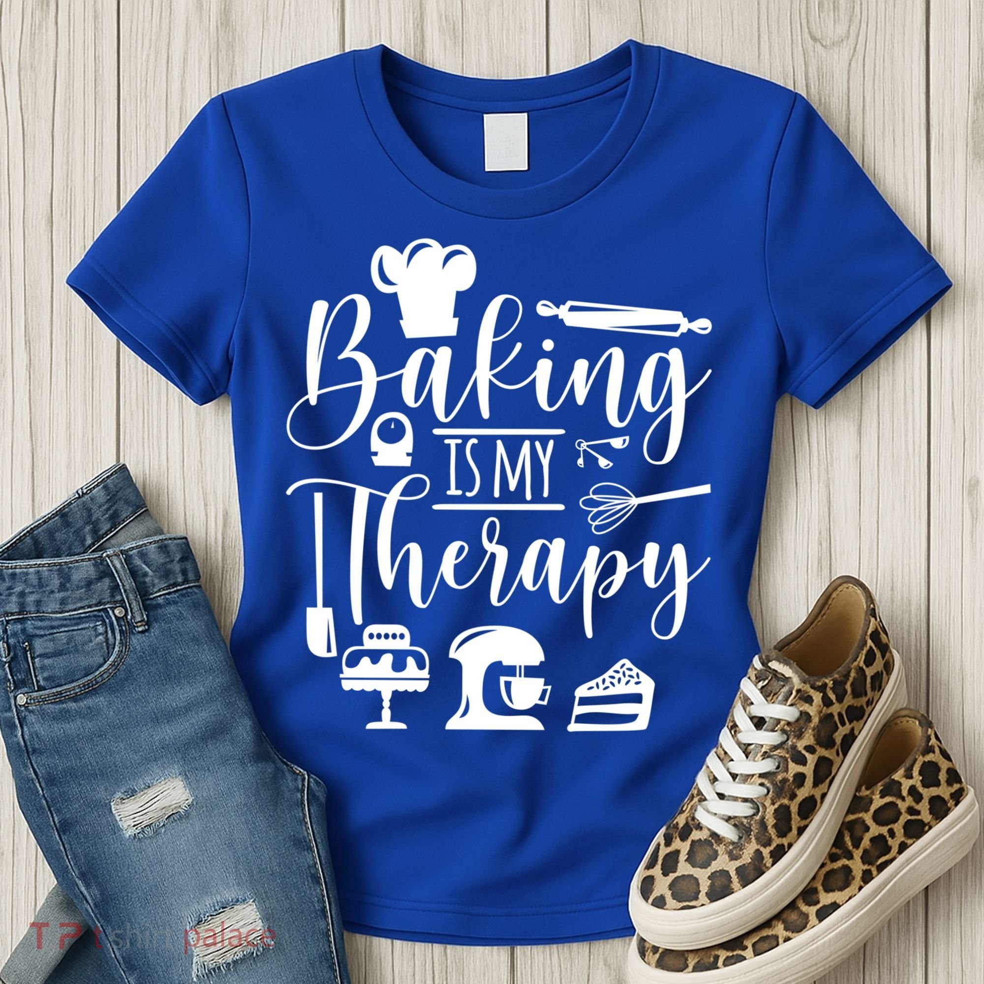 Baking Is My Therapy For Baking Lover Baker And Muffin Fans Gift Women's T-Shirt