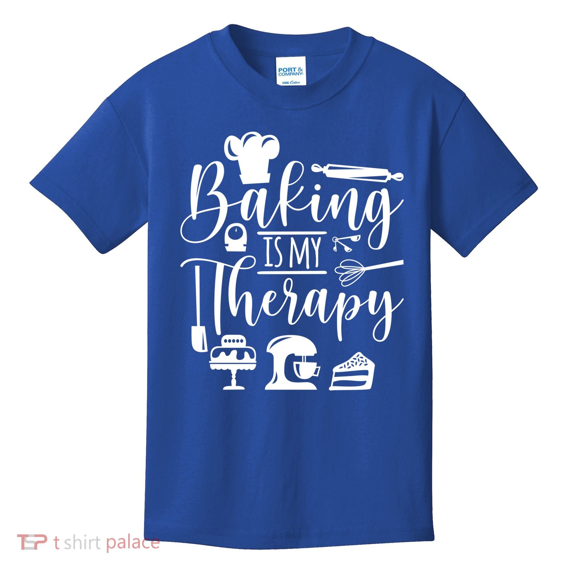 Baking Is My Therapy For Baking Lover Baker And Muffin Fans Gift Kids T-Shirt