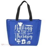 Baking Is My Therapy For Baking Lover Baker And Muffin Fans Gift Tote Bag thumb 0
