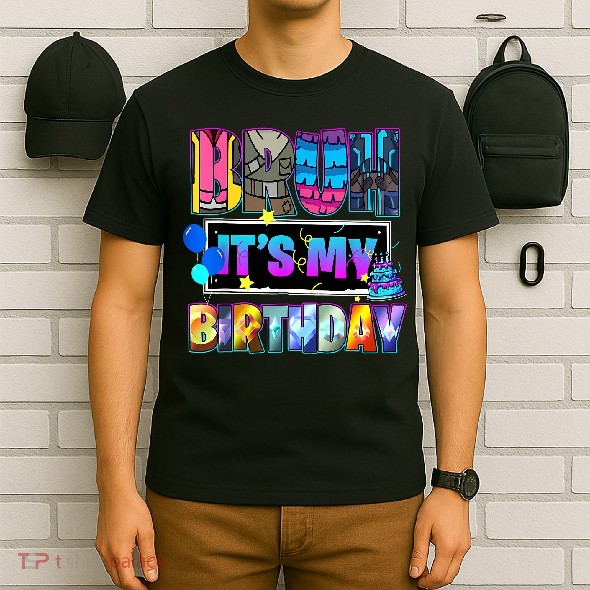 Bruh Its My Birthday Llama Pinata Boy Girl Family Party Meme  T-Shirt