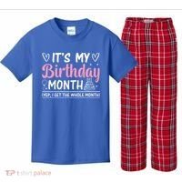 Birthday ItS My Birthday Month Yep I Get The Whole Month Cute Gift Kids Plaid Pajama Set thumb 0