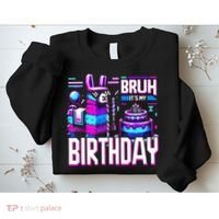 Bruh Its My Birthday Llama Pinata Family Party Bday Sweatshirt thumb 2