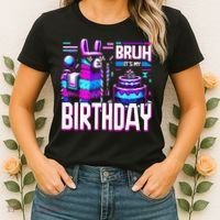 Bruh Its My Birthday Llama Pinata Family Party Bday Women's T-Shirt thumb 2
