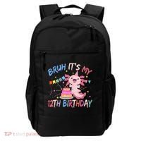 Bruh It's My 12th Birthday Axolotl 12 Year Old Backpack thumb 0