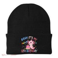 Bruh It's My 12th Birthday Axolotl 12 Year Old Beanie thumb 0