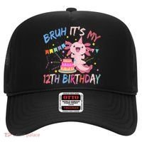 Bruh It's My 12th Birthday Axolotl 12 Year Old Hat thumb 0