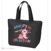 Bruh It's My 12th Birthday Axolotl 12 Year Old Tote Bag thumb 3