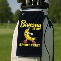 Banana Is My Spirit Fruit Funny Dancing Banana Squad Golf Towel thumb 2