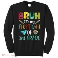 Bruh ItS My First Day Of Third Grade Funny Back To School Sweatshirt thumb 0