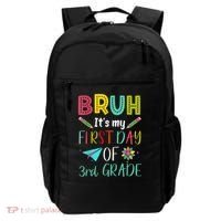 Bruh ItS My First Day Of Third Grade Funny Back To School Backpack thumb 0