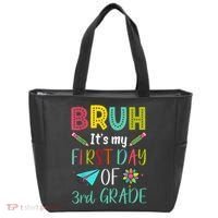 Bruh ItS My First Day Of Third Grade Funny Back To School Tote Bag thumb 0