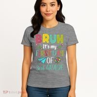 Bruh ItS My First Day Of Third Grade Funny Back To School Women's T-Shirt thumb 4