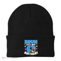 Bruh Its My 6th Birthday Im 6 Years Old Party Decoration Boy Beanie thumb 0