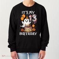 Boo ItS My 13th Birthday Halloween Ghost 13 Years Old Bday Gift Women's Sweatshirt thumb 0
