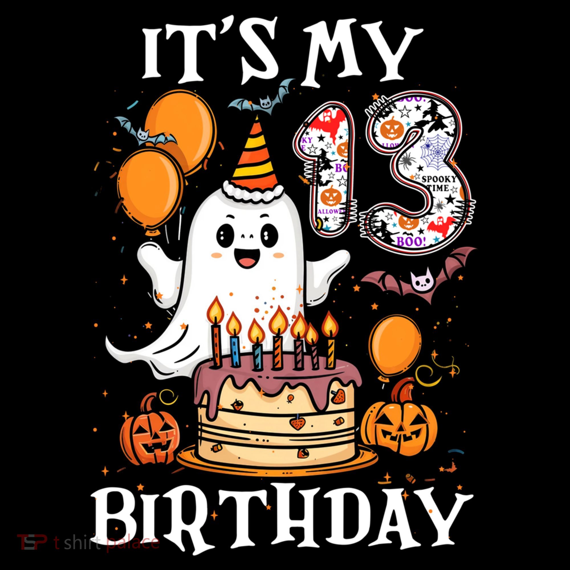 Boo ItS My 13th Birthday Halloween Ghost 13 Years Old Bday Gift Coffee Mug