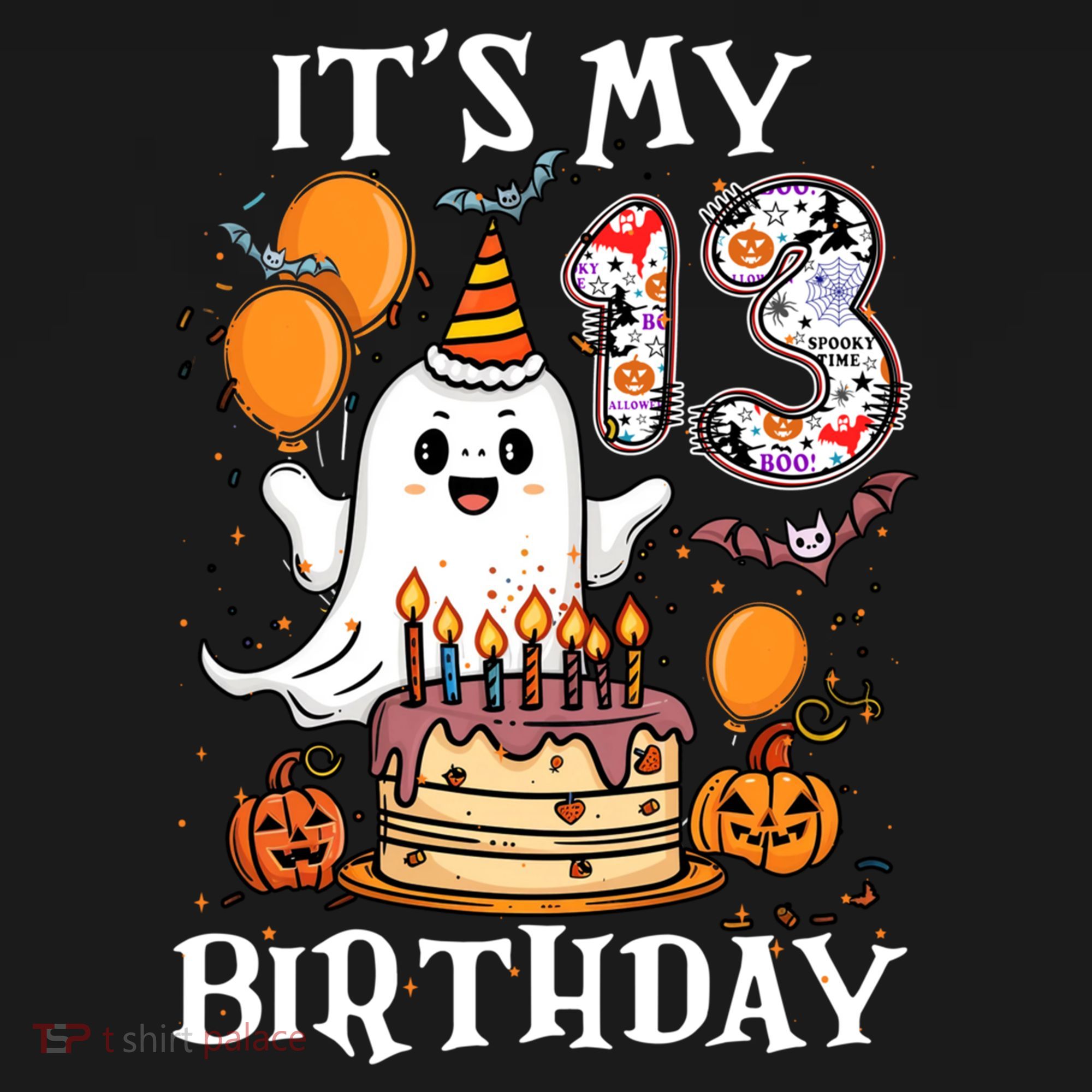 Boo ItS My 13th Birthday Halloween Ghost 13 Years Old Bday Gift Women's Hoodie