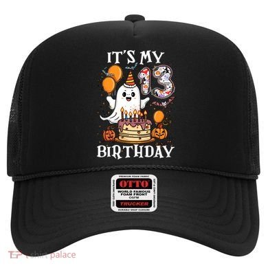 Boo ItS My 13th Birthday Halloween Ghost 13 Years Old Bday Gift Hat