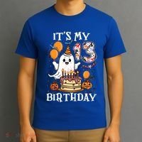 Boo ItS My 13th Birthday Halloween Ghost 13 Years Old Bday Gift T-Shirt thumb 3