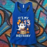 Boo ItS My 13th Birthday Halloween Ghost 13 Years Old Bday Gift Women's Tank Top thumb 3