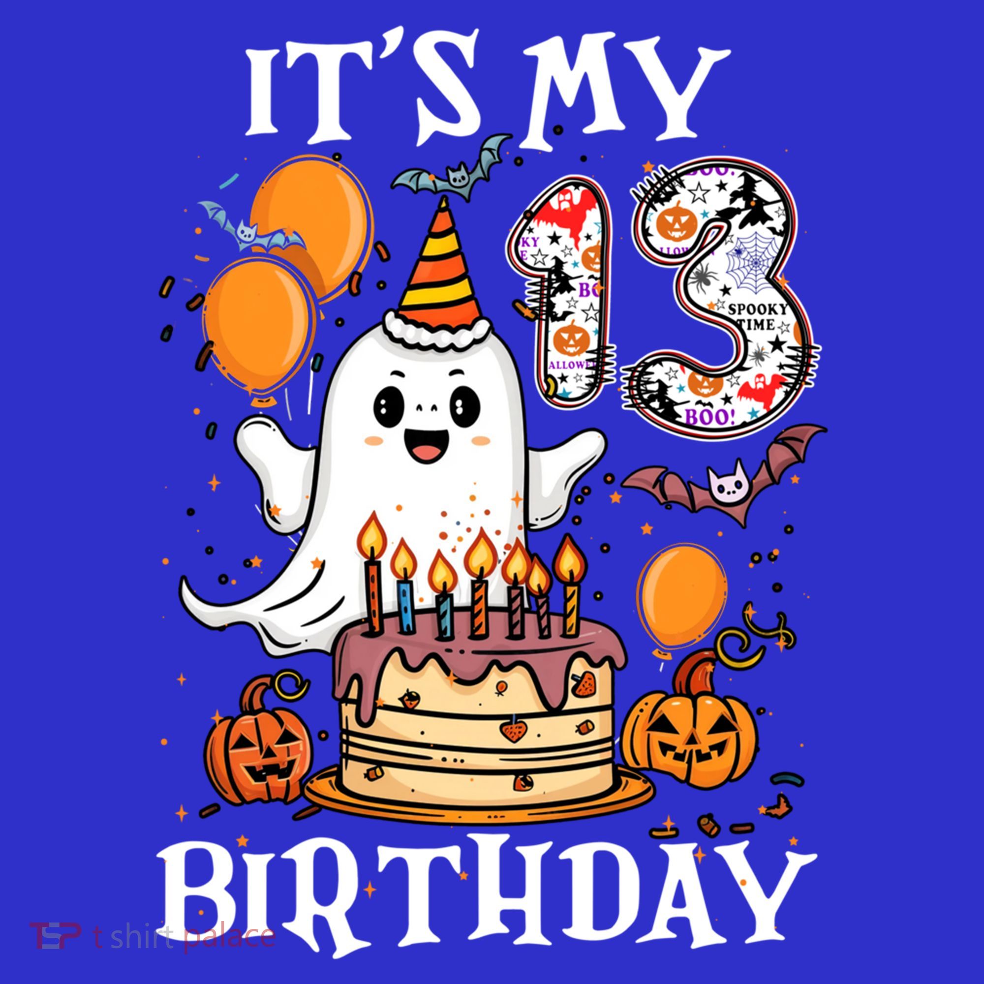 Boo ItS My 13th Birthday Halloween Ghost 13 Years Old Bday Gift Women's Tank Top