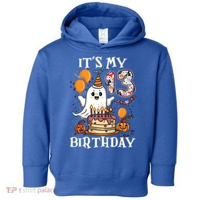 Boo ItS My 13th Birthday Halloween Ghost 13 Years Old Bday Gift Toddler Hoodie