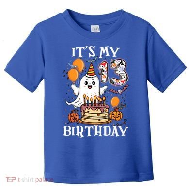 Boo ItS My 13th Birthday Halloween Ghost 13 Years Old Bday Gift Toddler T-Shirt