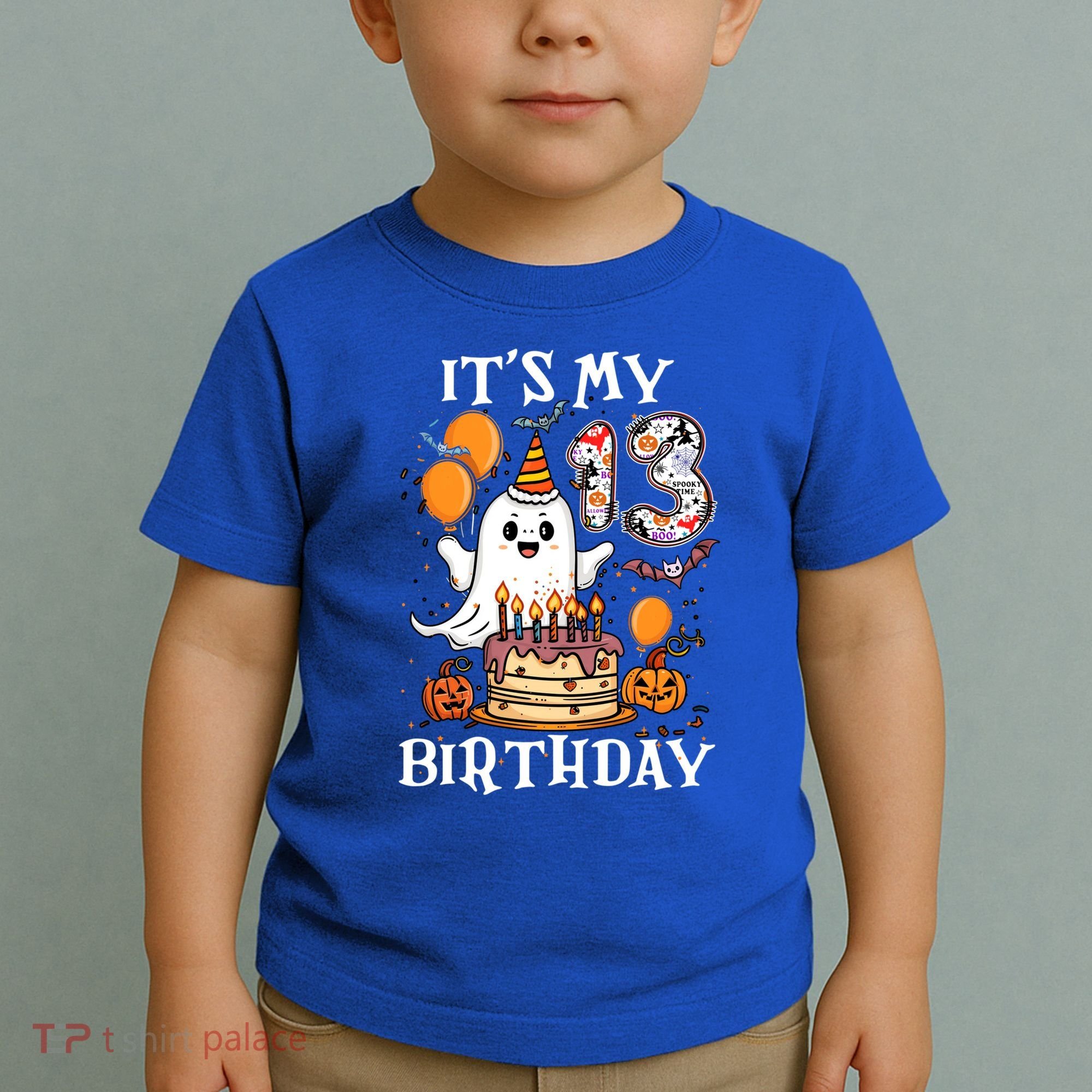 Boo ItS My 13th Birthday Halloween Ghost 13 Years Old Bday Gift Toddler T-Shirt
