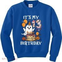 Boo ItS My 13th Birthday Halloween Ghost 13 Years Old Bday Gift Kids Sweatshirt thumb 0