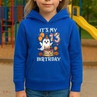 Boo ItS My 13th Birthday Halloween Ghost 13 Years Old Bday Gift Kids Hoodie thumb 3