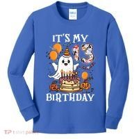 Boo ItS My 13th Birthday Halloween Ghost 13 Years Old Bday Gift Kids Long Sleeve Shirt thumb 0