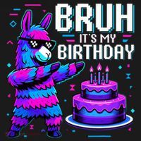 Bruh Its My Birthday Llama Pinata Boy Girl Family Party Bday Hoodie thumb 7