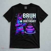 Bruh Its My Birthday Llama Pinata Boy Girl Family Party Bday T-Shirt thumb 5