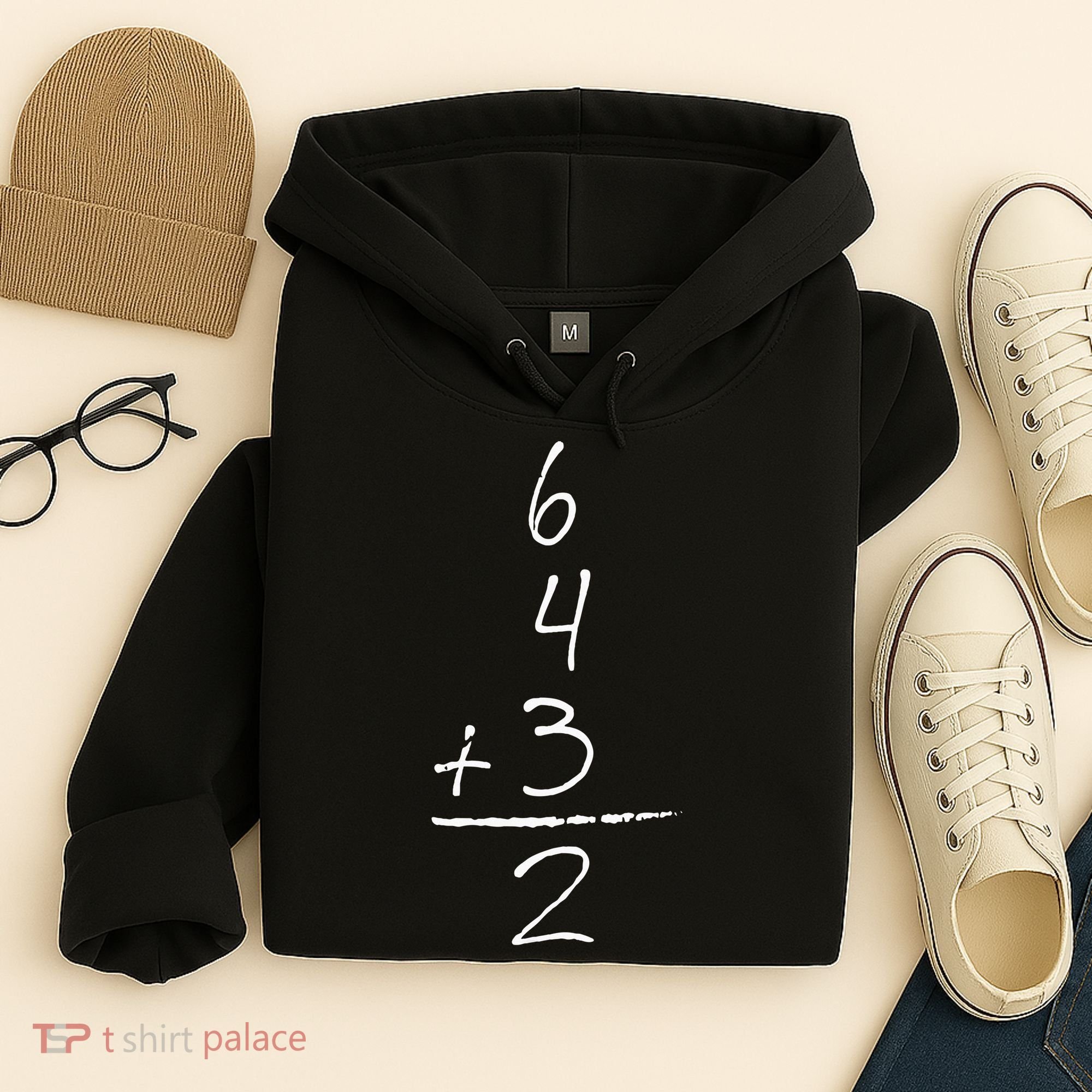 Baseball Inspired Math 6 4 3 2 Double Play Hoodie