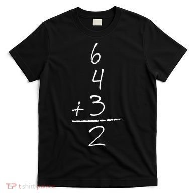 Baseball Inspired Math 6 4 3 2 Double Play T-Shirt
