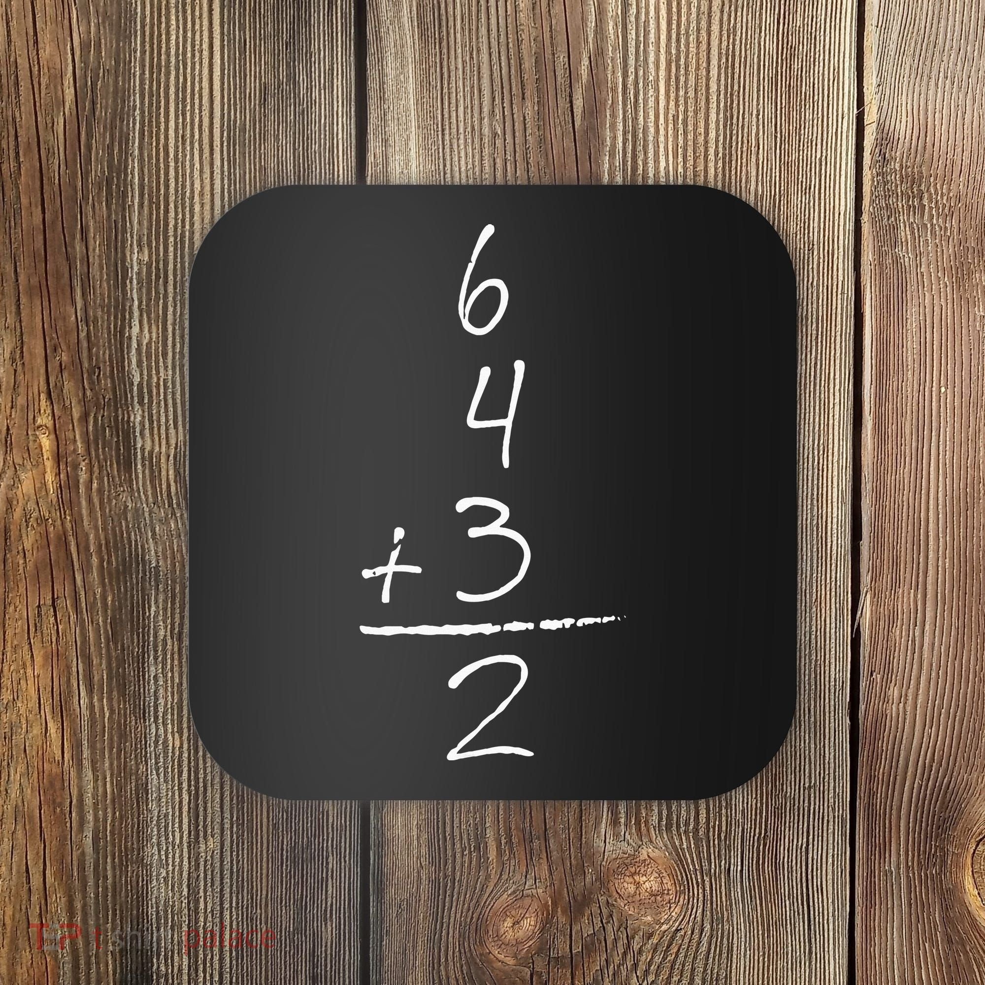 Baseball Inspired Math 6 4 3 2 Double Play Coaster