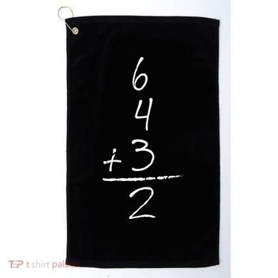 Baseball Inspired Math 6 4 3 2 Double Play Golf Towel