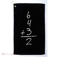 Baseball Inspired Math 6 4 3 2 Double Play Golf Towel thumb 0