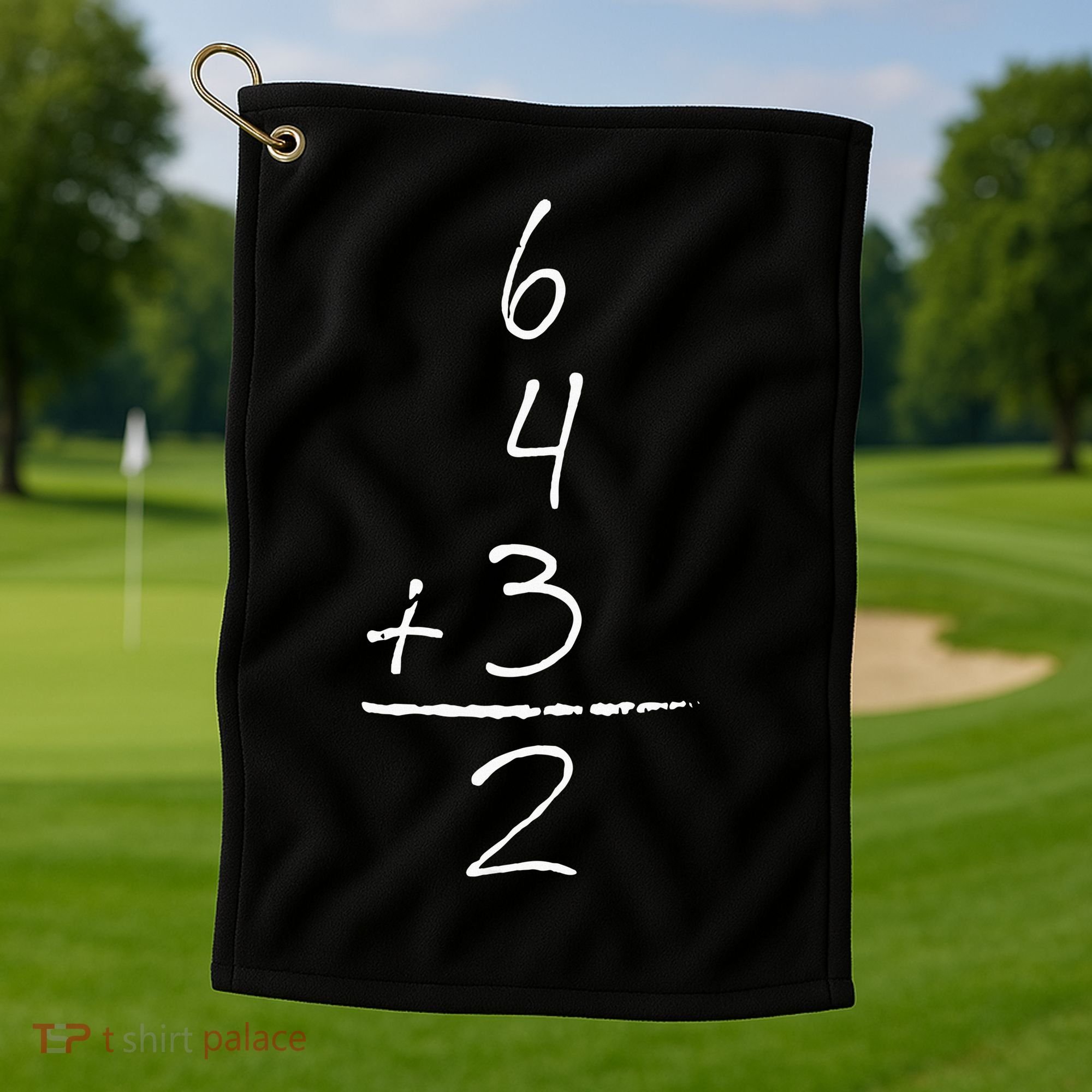 Baseball Inspired Math 6 4 3 2 Double Play Golf Towel