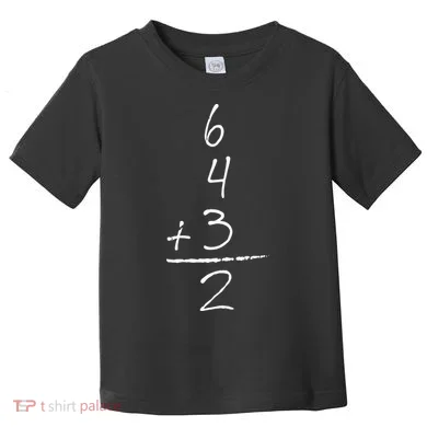 Baseball Inspired Math 6 4 3 2 Double Play Toddler T-Shirt
